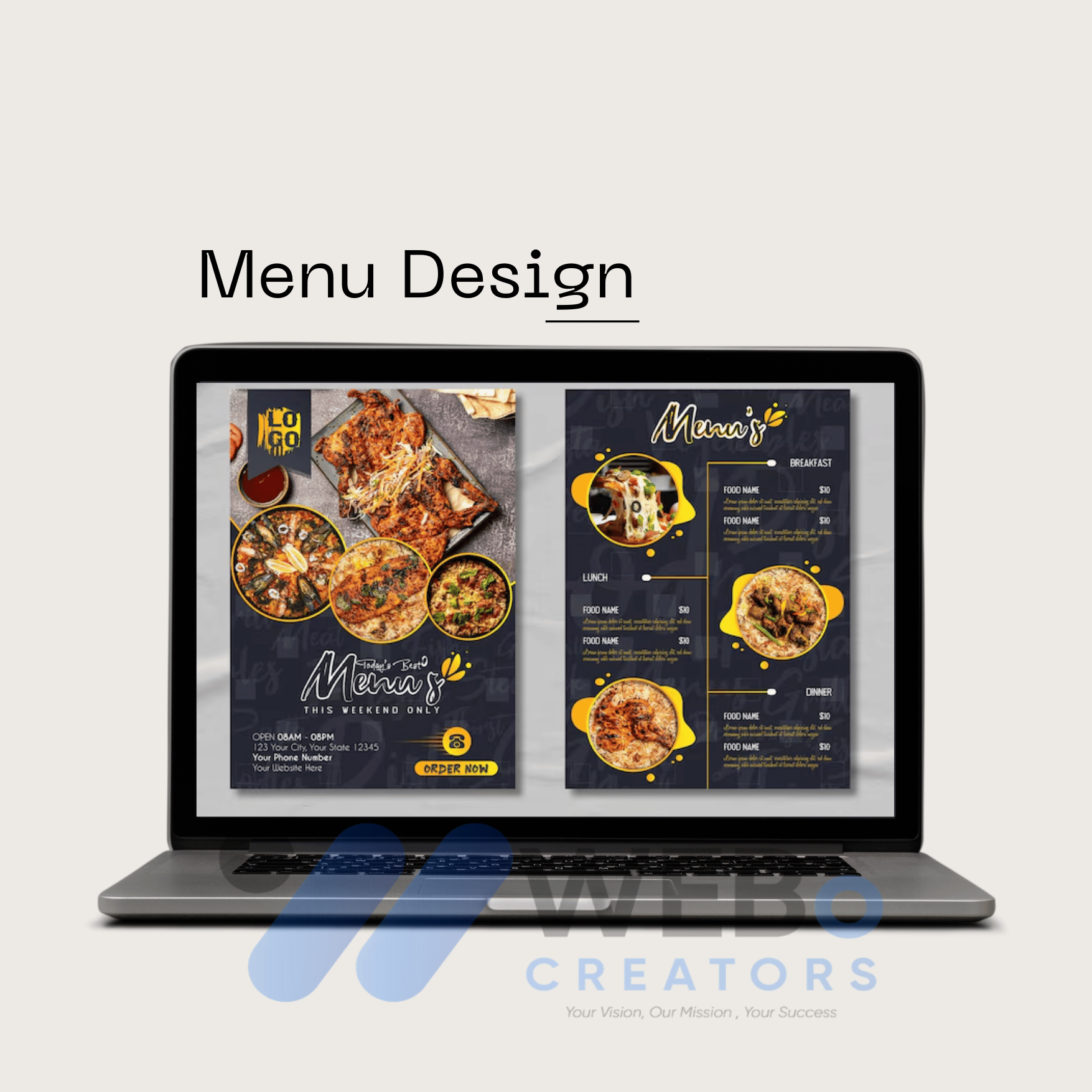 Creative restaurant menu design Riyadh version 2 café menu layout